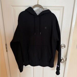 Authentic Champion Black w/ Grey Pullover Hoodie size Medium